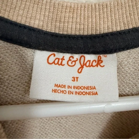 Cat & Jack Tan Bear Graphic Sweatshirt Boys 3T - Picture 3 of 5